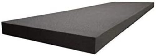 3" x 24" x 72" Black Upholstery Foam Sheet