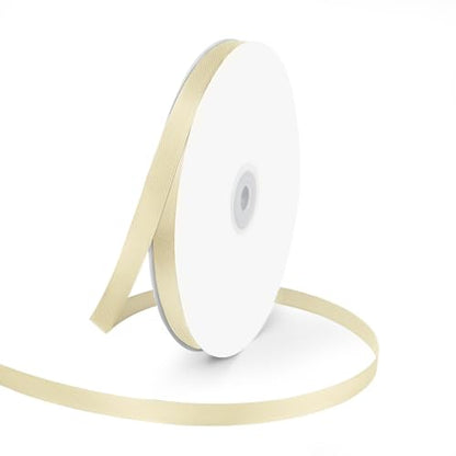 3 8" x 100 Yards Ivory Satin Ribbon Crafts Gift Wrapping