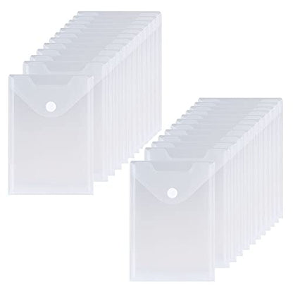 24 Pack Large Clear Die & Stamp Storage Bag Transparent Plastic Folders for Cutting Dies Stencil Embossing Crafts for DIY Scrapbooking Paper Card Craft Organizer Holder (24 Count)