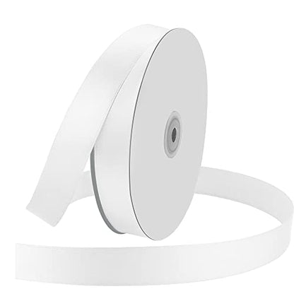 1" x 100 Yards White Satin Ribbon Crafts Gift Wrapping (300 Foot)