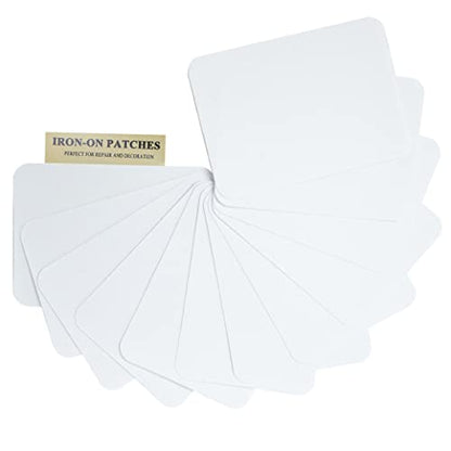 12PCS Fabric Iron on Patches Inside & Outside Strong Glue 100% Cotton Repair Patch for Clothes Pants Mending and Decorating (12 Count)