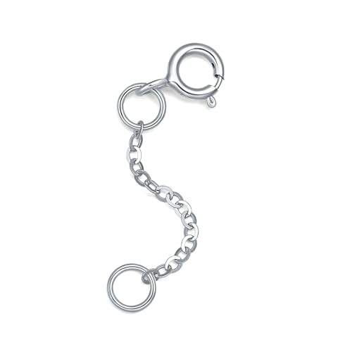 18K 750 Real White Gold Extender for Necklace Bracelet Anklet Extenders for Jewelry Gold Extension for Women Men Durable Adjustable Chain Accessories 0.98Inch