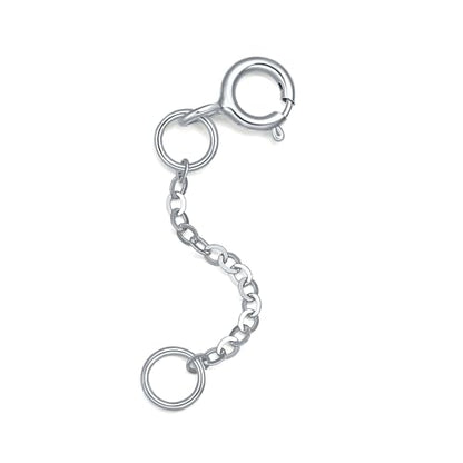 18K 750 Real White Gold Extender for Necklace Bracelet Anklet Extenders for Jewelry Gold Extension for Women Men Durable Adjustable Chain Accessories 0.98Inch