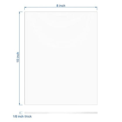 Pack of 10 Clear Cast Acrylic Sheet 8" x 10" x 1 (10 Count)