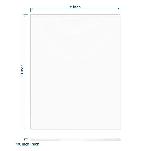 Clear Cast Acrylic Sheet 8" x 10" x 1 (2 Count)