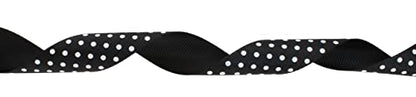 Polka Dot Grosgrain Ribbon 25 Yard Each Roll 100% Polyester