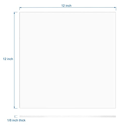 Pack of 10 Clear Cast Acrylic Sheet 12" x 12" x 1 (10 Count)