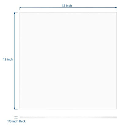 Pack of 10 Clear Cast Acrylic Sheet 12" x 12" x 1 (10 Count)