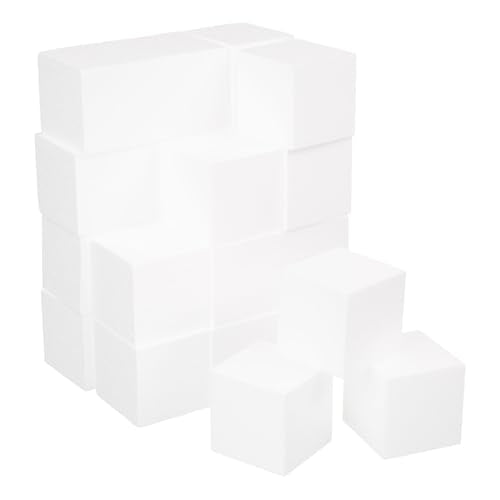 3x3x3in 24 Pack Craft Foam Square Polystyrene Square Cubes for Arts