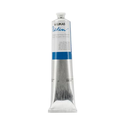 Berlin Pro Artists Water Mixable Oil Paint 200 ml Tube Primary Blue (6.7628 Fl Oz)