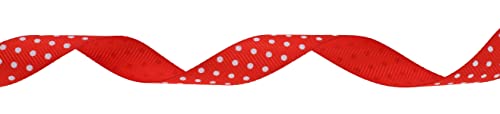 Polka Dot Grosgrain Ribbon 25 Yard Each Roll 100% Polyester (75 Foot)