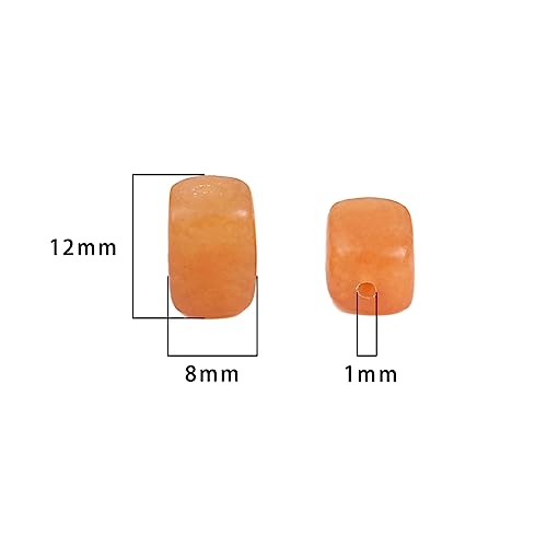 Natural Red Aventurine Cuboid Stone Loose Semi Gemstone Beads for Jewelry Making 8mmx12mm 38cm (33 Count)