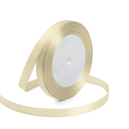 3 8" x 25 Yards Ivory Satin Ribbon Crafts Gift Wrapping