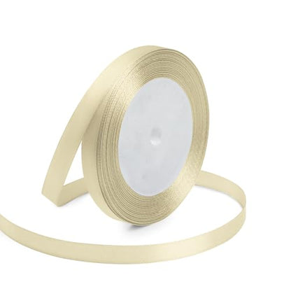 3 8" x 25 Yards Ivory Satin Ribbon Crafts Gift Wrapping