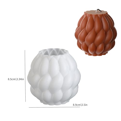 3 Pack Spiral Ball Cylinder Soap & Candle Mold (3 Count)
