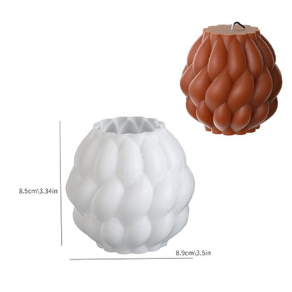 3 Pack Spiral Ball Cylinder Soap & Candle Mold (3 Count)