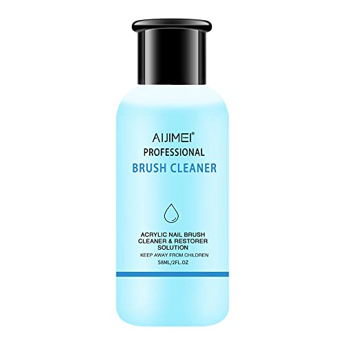 Acrylic Nail Brush Cleaner Acrylic Brush Cleaner Liquid Acrylic Paint Brush Cleaner Nails Artist Acrylic Brush Cleaner 58ml 2.1 FL.OZ (2 Fl Oz)