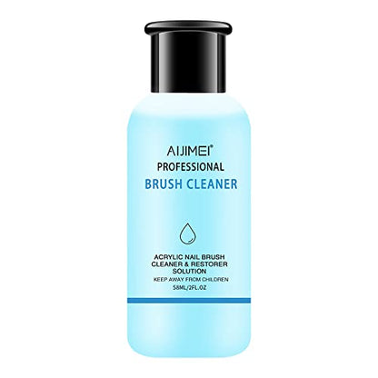 Acrylic Nail Brush Cleaner Acrylic Brush Cleaner Liquid Acrylic Paint Brush Cleaner Nails Artist Acrylic Brush Cleaner 58ml 2.1 FL.OZ (2 Fl Oz)