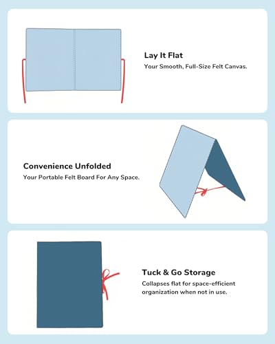 Foldable Felt Board for Toddlers 22 x 13