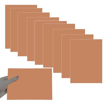 10Pcs Rose Gold Anodized Aluminum Sheet 5" x 7" x 1 (2 Sq Ft)