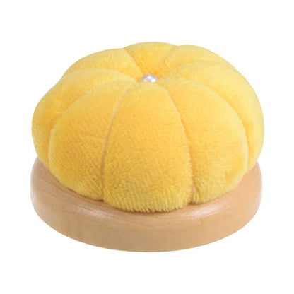 Wooden Base Needle Pincushions Pin Cushions Yellow