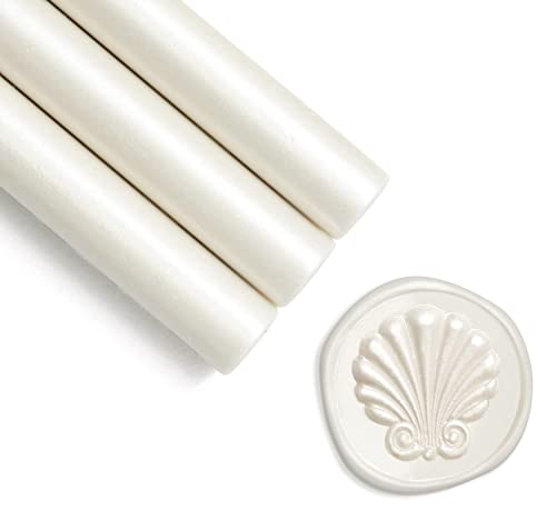 Pearl White Glue Gun Sealing Wax Sticks for Wax Seal Stamp (8 Count)