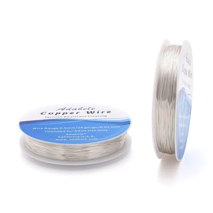 295 Feet Tarnish Resistant Silver Jewelry Copper Wire 24 Gauge