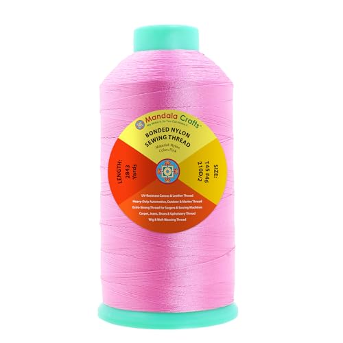 Size 46 210D T45 Pink Bonded Nylon Thread