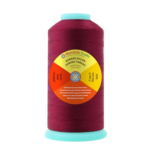 Size 46 210D T45 Wine Bonded Nylon Thread