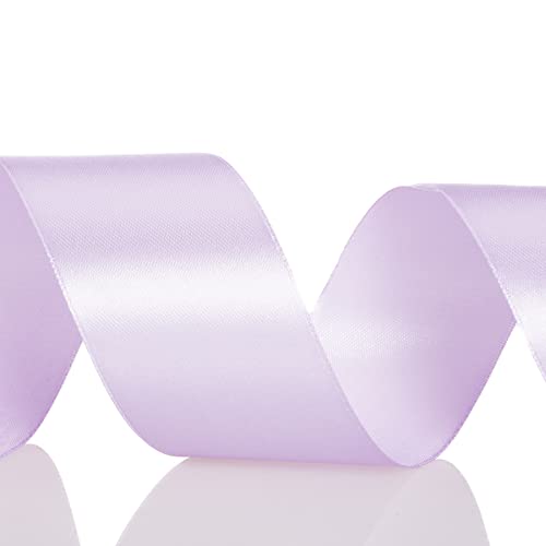 1 1 2 Inch Lilac Solid Satin Ribbon for Gift Wrapping (150 Foot)