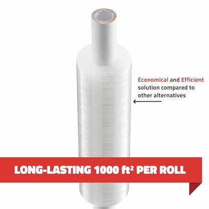 4 Pack Stretch Wrap 11 Inch 1000 Ft 60 Gauge with Handle
