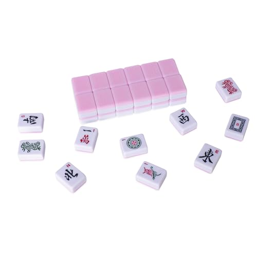 American Mahjong Tile Set with 166 Pink Back Tiles (166 Count)