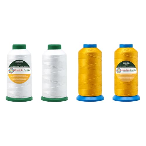 Size 69 210D T70 White Gold Bonded Nylon Thread (18000 Foot)