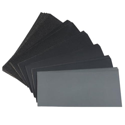60 Pcs 9x3.6 Inch 6 Grit Mixed Packing Wet and Dry Sandpaper Sheets (60 Count)