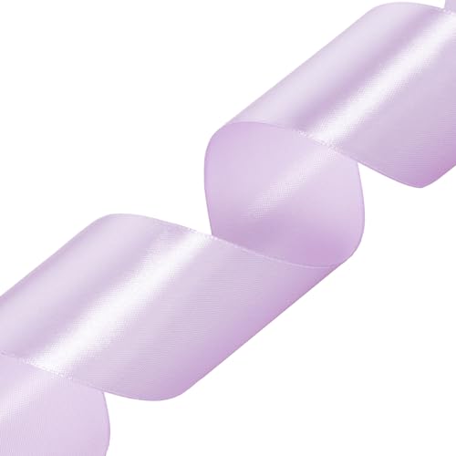 2 Inch Lilac Solid Satin Ribbon for Gift Wrapping