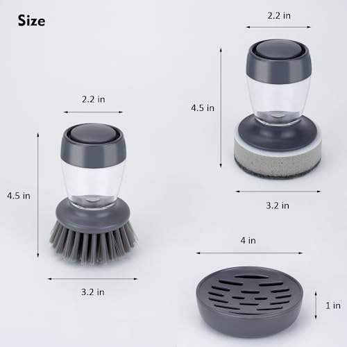 Dish Brush with Soap Dispenser (2 Count)