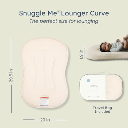 Organic Newborn Baby Infant Lounger Pillow & Travel Bag