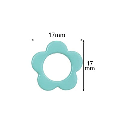 30PCS Mini Size Stitch Markers Flower Shape Metal Stitch Markers Ring Multicolor Crochet Marker Knitting Weaving Tools (30 Count)