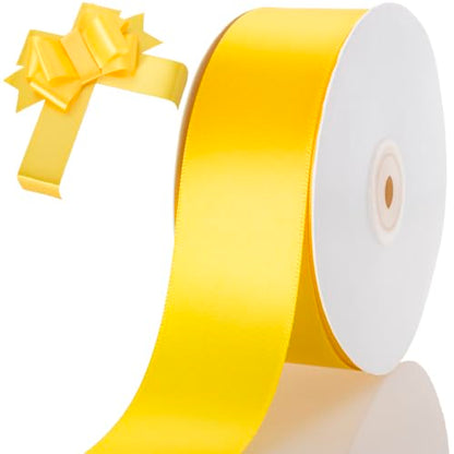 1-1/2 Inch Yellow Ribbon 50Yards – Perfect for Gift Wrapping