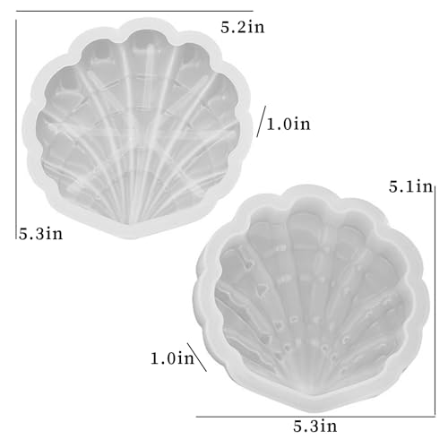 Seashell Box Resin Molds with Lid