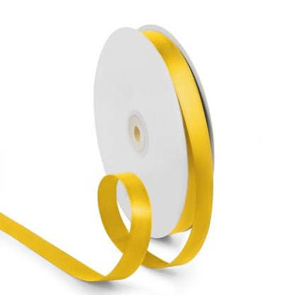 5 8 Inch 100 Yards Satin Ribbon Yellow