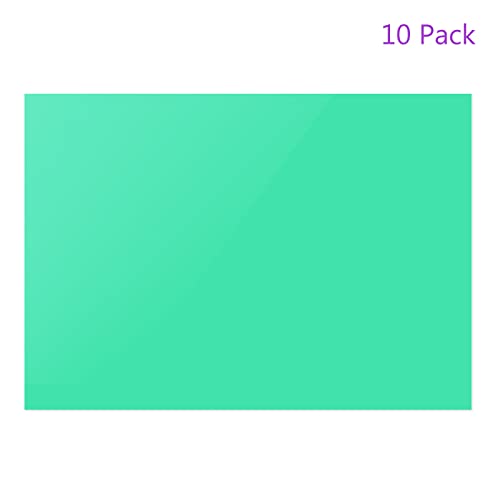 10Pcs Correction Gel Light Filter Overlay Transparent Plastic PVC Sheets Green for Photo