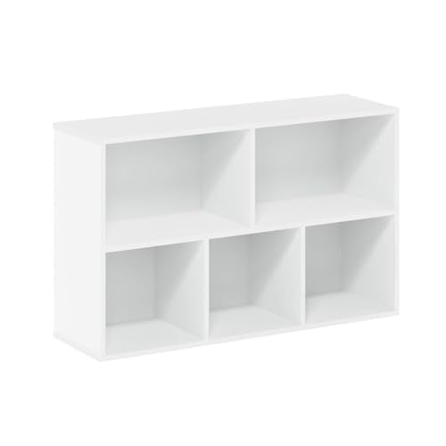 Wooden 5 Cube Storage Organizer with Closed Back Panel