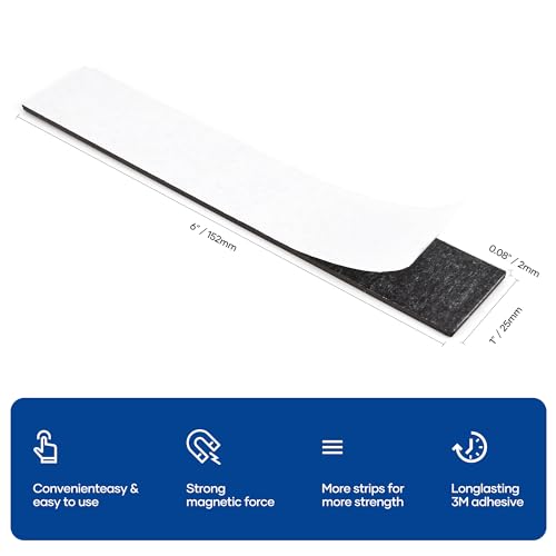 Magnetic Strips with Adhesive Backing 6 Pack