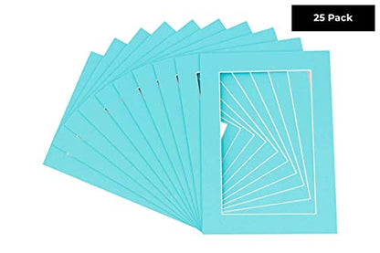 Pack of 25 Acid Free 8.5x11 Mats Bevel Cut for 7x9 Photos (25 Count)