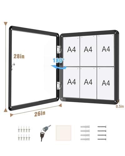 28"x26" Enclosed Bulletin Board