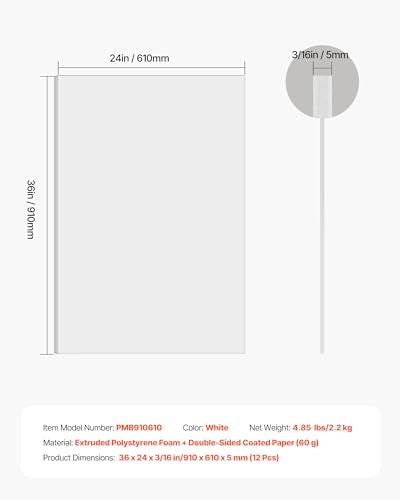 Foam Board 12 Pack 24 x 36 in