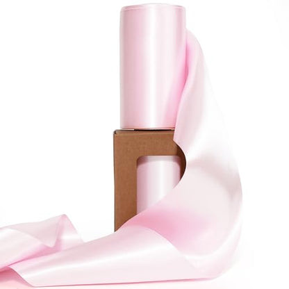 Light Pink Satin Ribbon 4 Inch x 10 Yards Double Faced