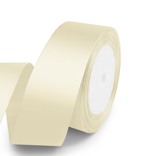 1-1/2" x 25 Yards Ivory Satin Ribbon Crafts Gift Wrapping