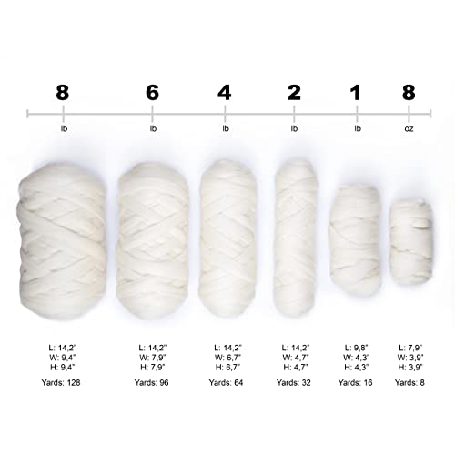 Natural Wool Bulk roving (32 Ounce)